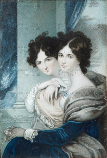 Portrait of Sisters Princesses Anna Petrovna (1777-1805) and Ekaterina Petrovna (1783-1830) Lopukhin Artist: Anonymous