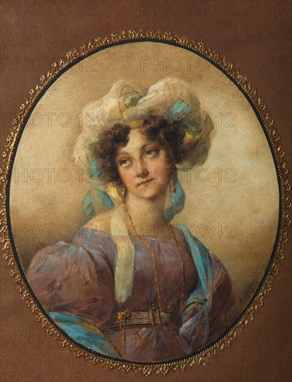 Portrait of Yelena Alexandrovna Golitsyna, née Naryshkina (1785-1855), 1820s. Artist: Anonymous