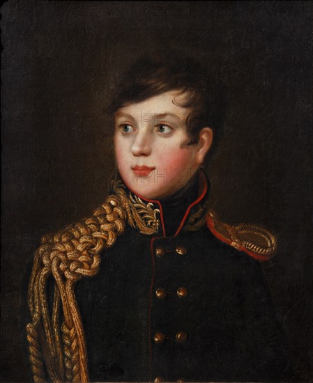 Portrait of Prince Alexander Pavlovich Stroganov (1795-1814), ca 1812. Artist: Svintsov, S.S. (active 1810s)