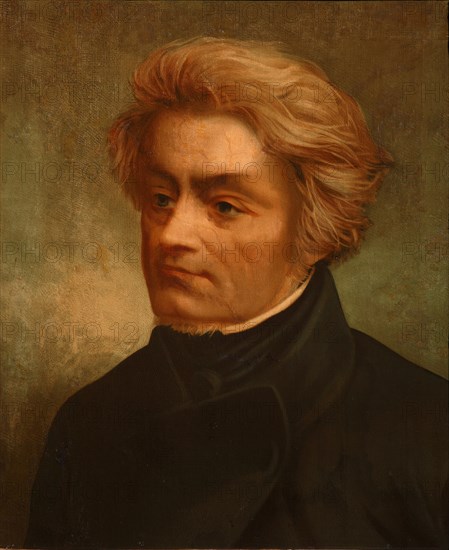 Portrait of the poet Adam Mickiewicz (1798-1855), 1883. Artist: Maleszewski, Tytus (1827-1898)