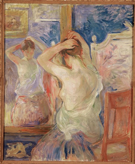 Devant la psyché, 1890. Artist: Morisot, Berthe (1841-1895)