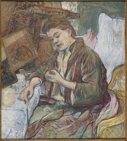 Madame Favre at her toilet, 1891. Artist: Toulouse-Lautrec, Henri, de (1864-1901)