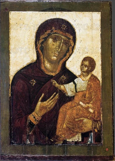 The Virgin Hodegetria, 12th century. Artist: Russian icon