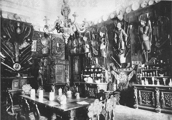 Ostafyevo Estate. The Great Dining Room, End of 19th century. Artist: Anonymous