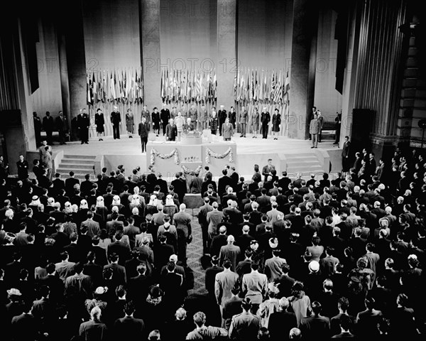 The 16th Plenary Assembly of the founding conference of the United Nations at the Opera House of San Artist: Anonymous