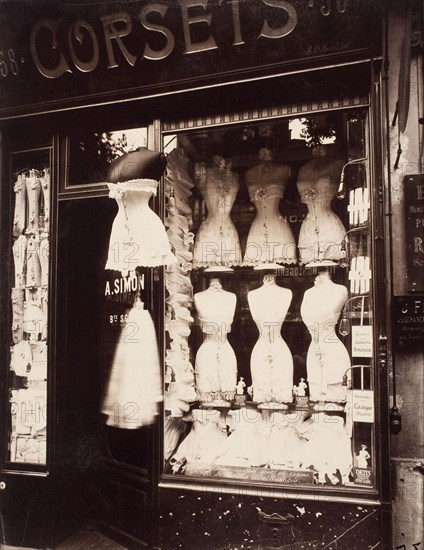 Corsets. Boulevard de Strasbourg, 1912. Artist: Atget, Eugène (1857-1927)