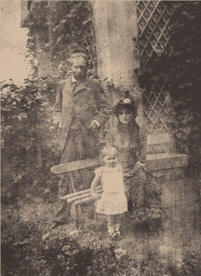 Berthe Morisot, her husband Eugène Manet and their daughter, Julie, ca 1881