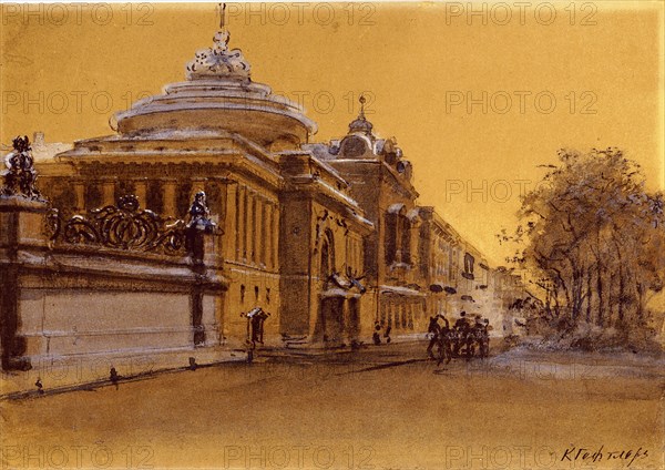 The Panayev Theatre in Saint Petersburg. Artist: Geftler, Karl (1853-1918)