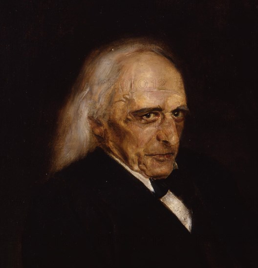 Portrait of Theodor Mommsen (1817-1903) Detail, 1897. Artist: Lenbach, Franz, von (1836-1904)