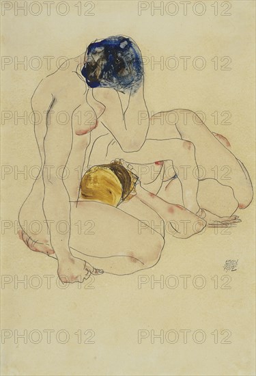 Two friends, 1912. Artist: Schiele, Egon (1890-1918)