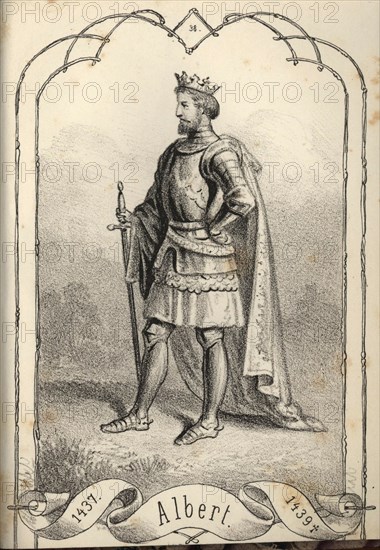 Albert the Magnanimous (1397-1439), King of Hungary and Croatia. Artist: Vizkelety, Béla (1825-1864)
