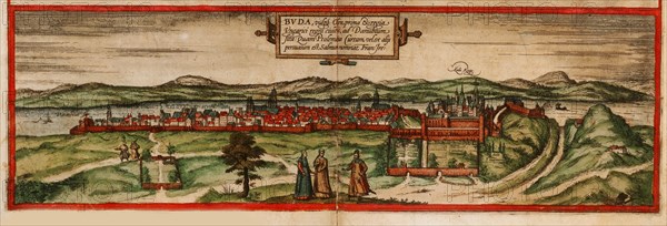 Buda, vulgo Ofen (From: Civitates orbis terrarium), 1572. Artist: Braun, Georg (1541-1622)