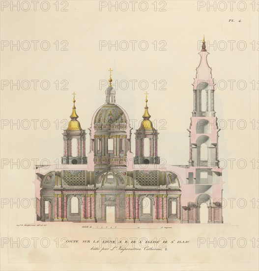 The Saint Isaac's Cathedral, 1820. Artist: Montferrand, Auguste, de (1786-1858)