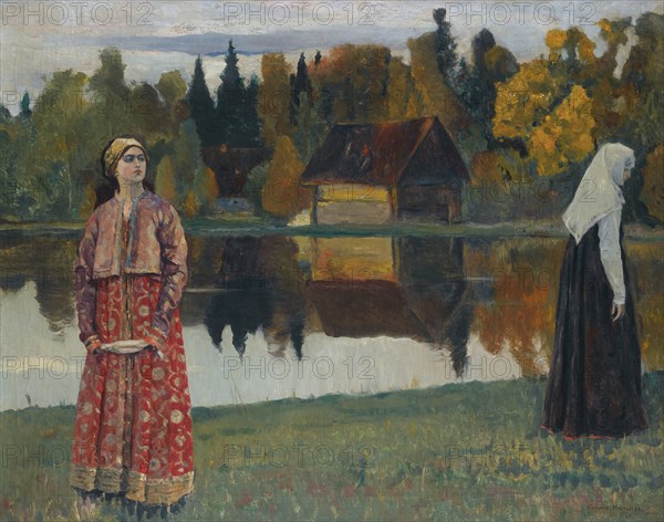 By the Lake, 1924. Artist: Nesterov, Mikhail Vasilyevich (1862-1942)