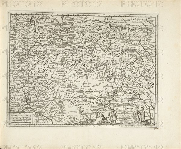 Map of Moscovia, 1726. Artist: Aa, Pieter van der (1659-1733)