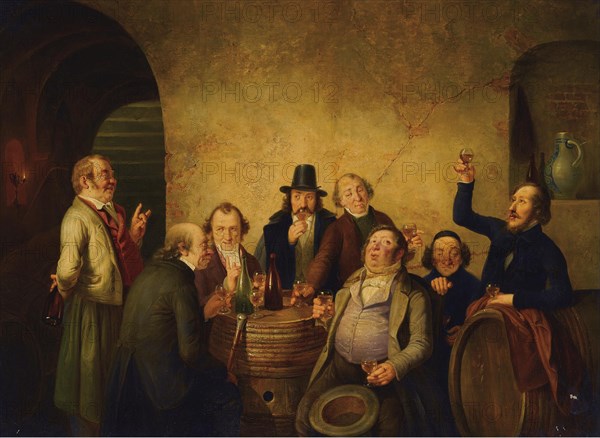 Winetasting. Artist: Hasenclever, Johann Peter (1810-1853)