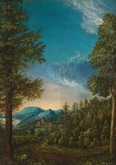 Landscape with Castle, c. 1525. Artist: Altdorfer, Albrecht (c. 1480-1538)
