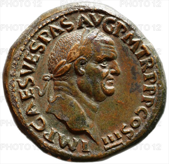 Sestertius of Vespasian, 71 AC. Artist: Numismatic, Ancient Coins