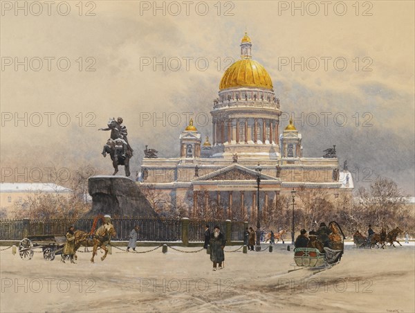 Saint Isaac's Cathedral, 1898. Artist: Kopallik, Franz (1860-1931)