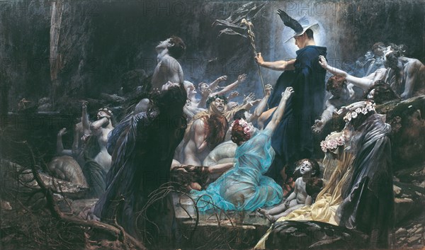 The Souls of Acheron, 1898. Artist: Hirémy-Hirschl, Adolf (1860-1933)