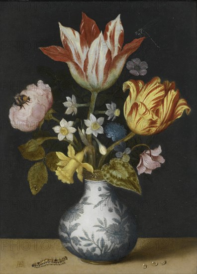 Still Life of Flowers in a Wan-Li Vase. Artist: Bosschaert, Ambrosius, the Elder (1573-1621)