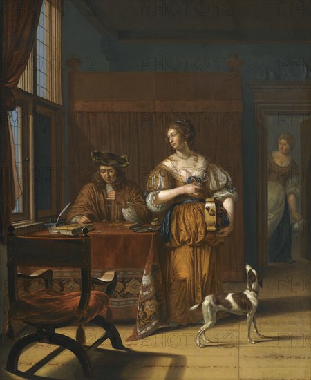 The Money changer, 1675. Artist: Haensbergen, Jan van (1642-1705)