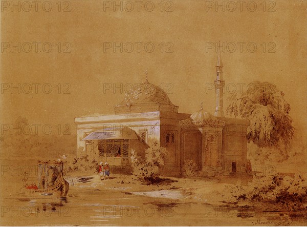 Project of the Turkish Bath pavilion in Catherine Park of Tsarskoye Selo, c. 1850. Artist: Monighetti, Ippolit Antonovich (1819-1878)