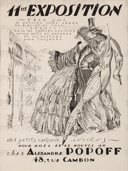 11me Exposition chez Alexandre Popoff, 1932. Artist: Chekhonin, Sergei Vasilievich (1878-1936)