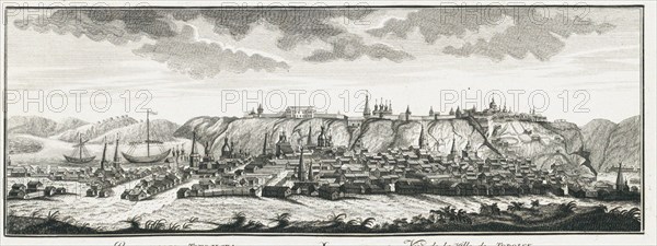 View of Tobolsk, ca 1735. Artist: Lürsenius, Johann Wilhelm (1704-1771)
