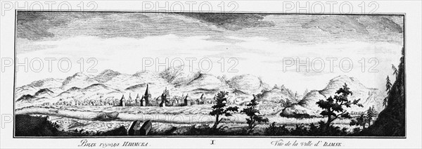 View of Ilimsk, ca 1735. Artist: Lürsenius, Johann Wilhelm (1704-1771)