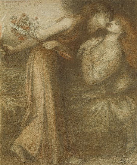 Dante's Dream on the Day of the Death of Beatrice (Io sono in pace), 1875. Artist: Rossetti, Dante Gabriel (1828-1882)