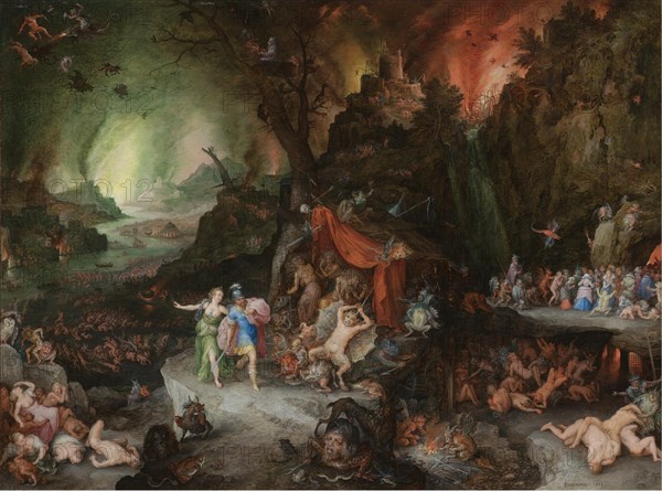 Aeneas and the Sibyl in the Underworld, 1598. Artist: Brueghel, Jan, the Elder (1568-1625)