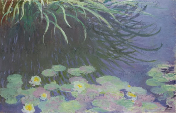 Water Lilies with Reflections of Tall Grass, 1914-1917. Artist: Monet, Claude (1840-1926)