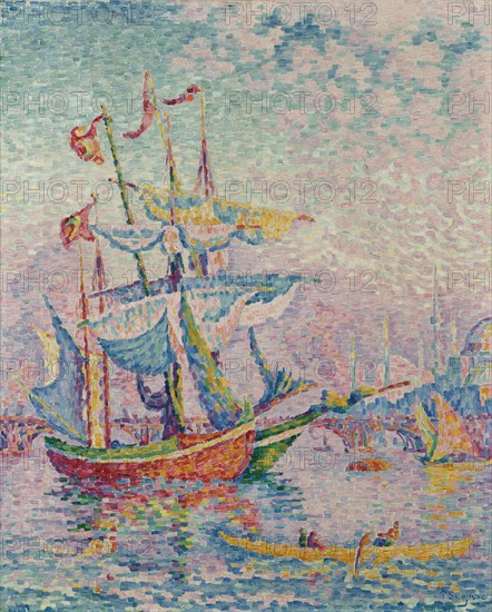 The Golden Horn. The Bridge, 1907. Artist: Signac, Paul (1863-1935)