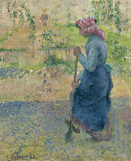 Peasant Girl Laboring, 1882. Artist: Pissarro, Camille (1830-1903)