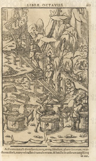 Illustration from De re metallica libri XII by Georgius Agricola, 1556. Artist: Anonymous