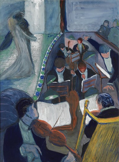 In the theatre I, 1906-1907. Artist: Verefkin, Marianne, von (1860-1938)