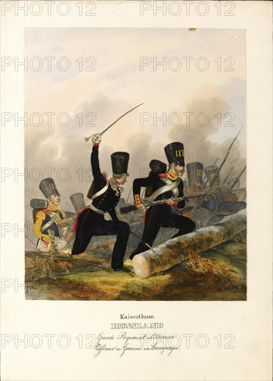 The Lithuanian Lifeguard Regiment, c.1838. Artist: Eckert, Heinrich Ambros (1807-1840)