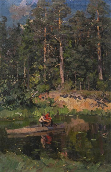 Fishermen in Okhotino, 1916. Artist: Korovin, Konstantin Alexeyevich (1861-1939)