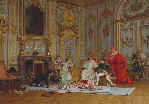 Napoleon Planning his Coronation. Artist: Vibert, Jehan-Georges (1840-1902)