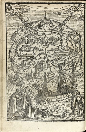 Utopia by Thomas More, 1518. Artist: Holbein, Ambrosius (1494-ca. 1520)