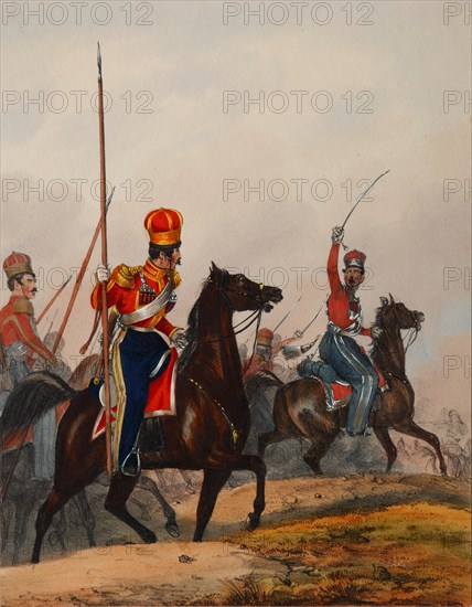 The Crimean Tatar Life Guard Squadron, 1840s. Artist: Eckert, Heinrich Ambros (1807-1840)