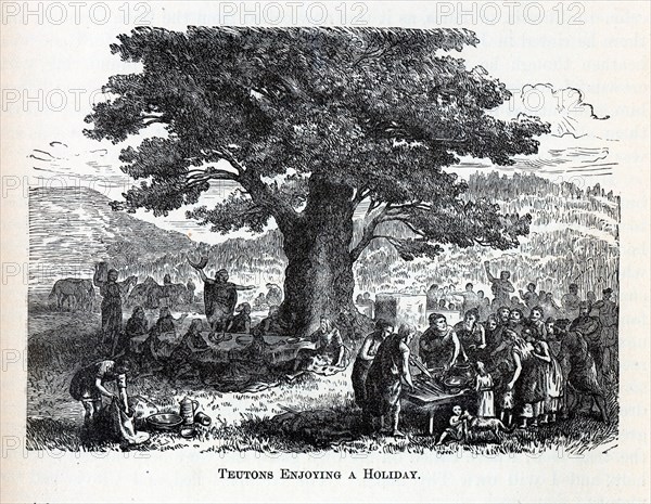 Teutons Enjoying A Holiday, 1882. Artist: Anonymous
