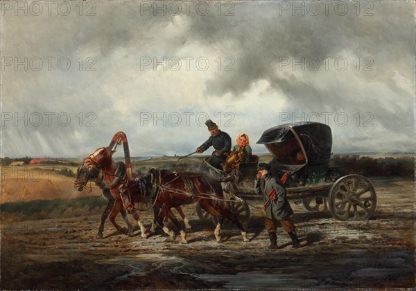 On the road to the tooth puller, 1873. Artist: Sverchkov, Nikolai Yegorovich (1817-1898)