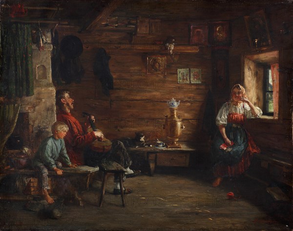 Family Idyll. Artist: Lemoch, Kirill Vikentievich (1841-1910)