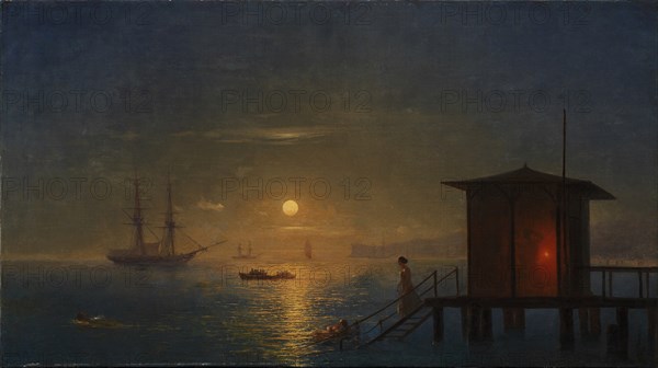 Imperial bath-house, 1848. Artist: Aivazovsky, Ivan Konstantinovich (1817-1900)