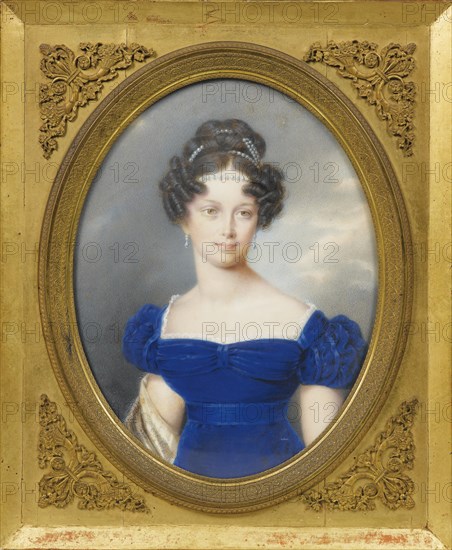 Princess Henrietta of Nassau-Weilburg (1797-1829), the wife of Archduke Charles of Austria. Artist: Lieder, Friedrich Johan Gottlieb (1780-1859)