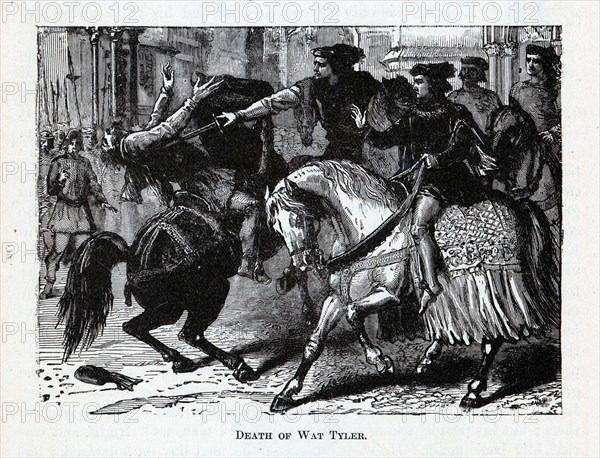 Death of Wat Tyler, 1882. Artist: Anonymous