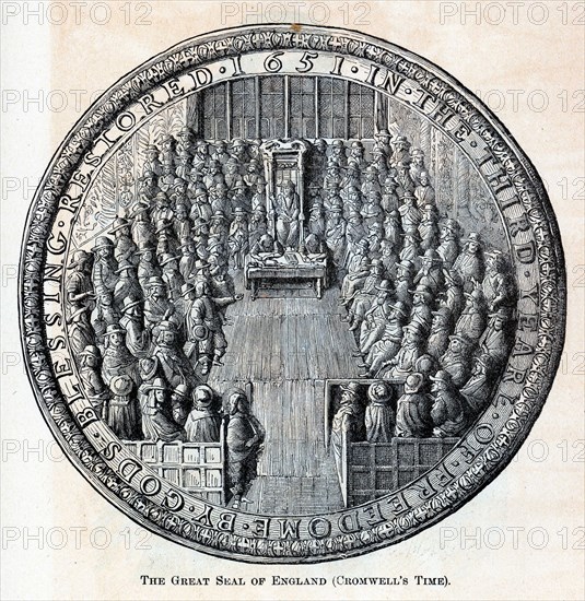 The Great Seal of England (Cromwell's Time), 1882. Artist: Anonymous