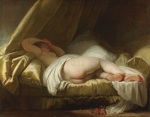 Young girl sleeping, Between 1758 and 1761. Artist: Fragonard, Jean Honoré (1732-1806)